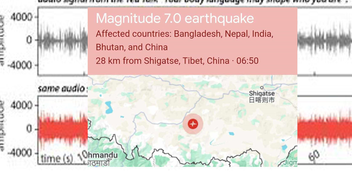 ७ म्याग्निच्यूडको भूकम्प : केन्द्रबिन्दु नेपाल-चीन सीमा